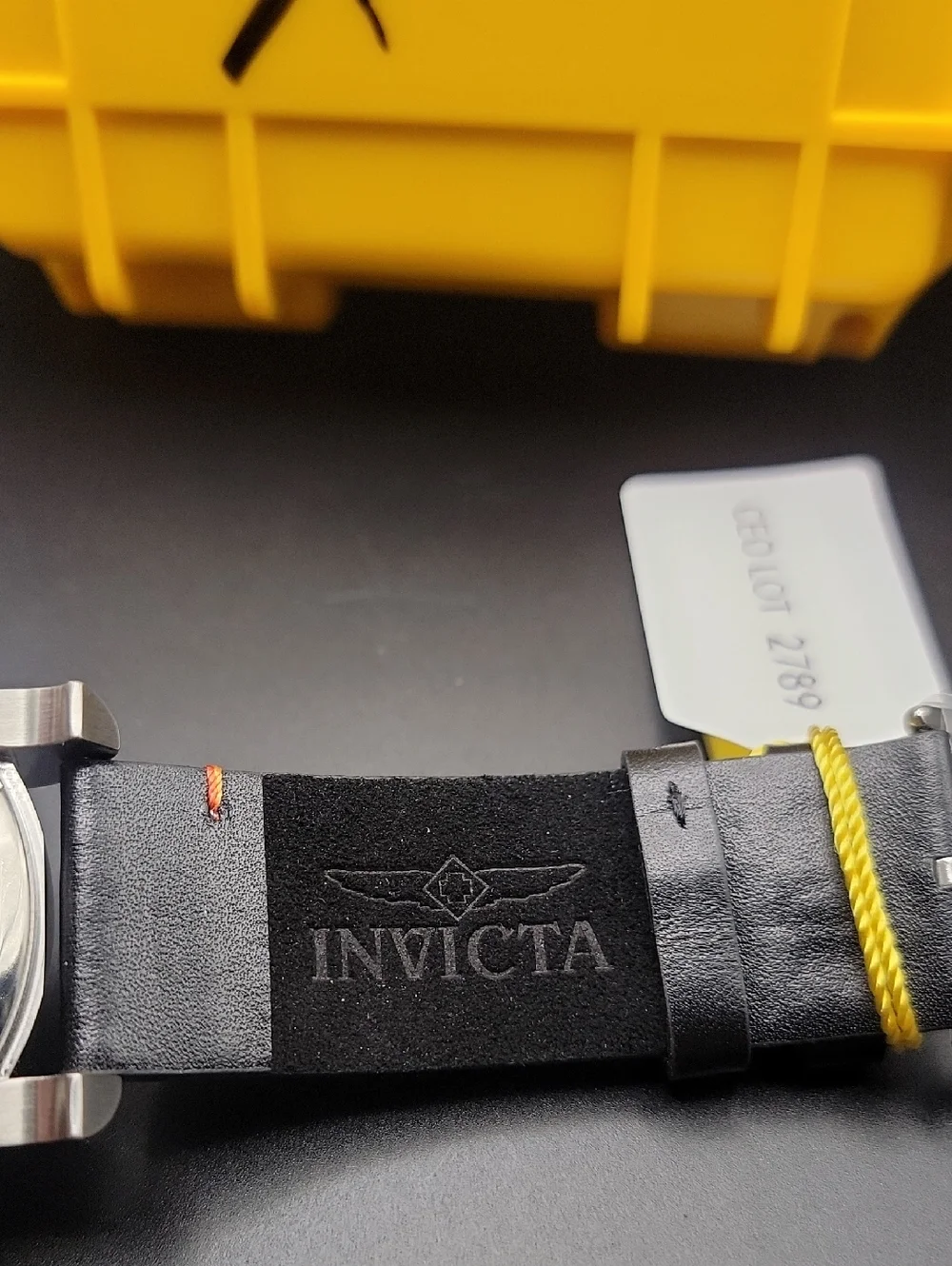 53mm Invicta CEO Mens Aviator Black Brushed Stainless Chronograph Watch Signed